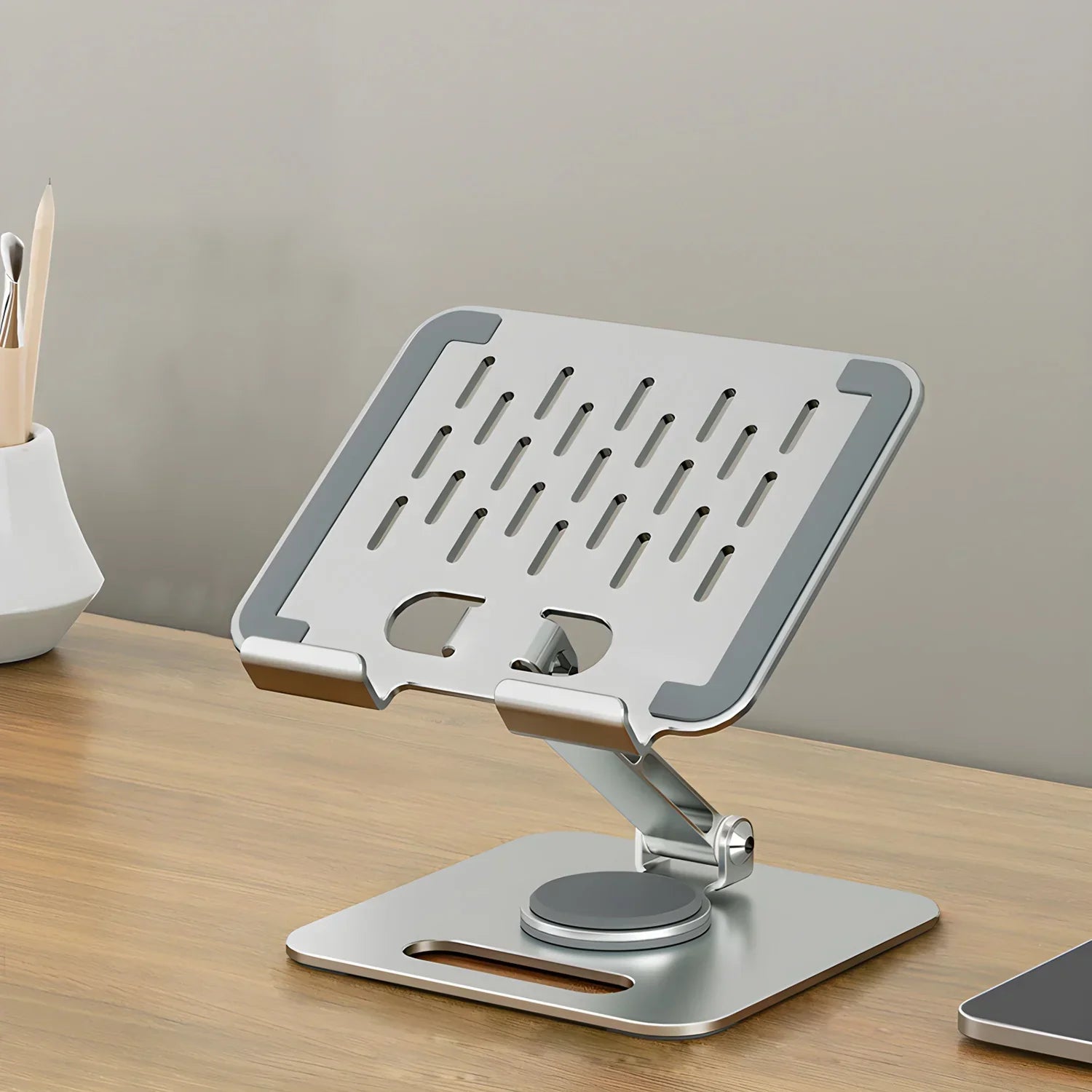 Phone Tablet Stand Adjustable Aluminum Alloy Portable Folding stand Cooling Stand Rotating Support for iPad Android Pad Tablet