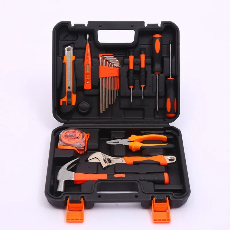 9-piece household and car hardware tool box set Small multi-function combination tool repair hand tool set