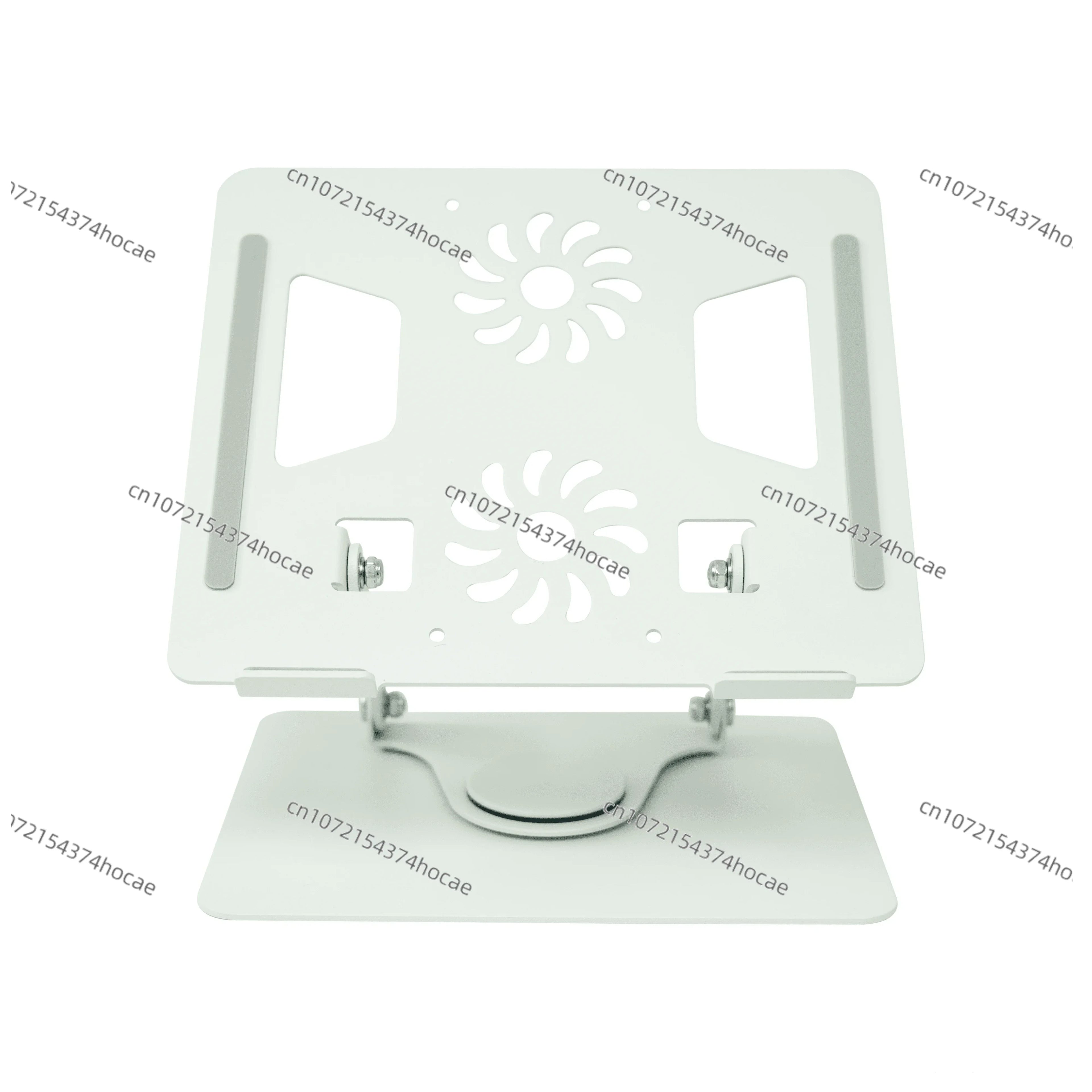 Metal Adjustable Laptop Holder 360 Degree Rotating Laptop Cooling Holder Foldable Laptop Lifter Holder with Dual Fans