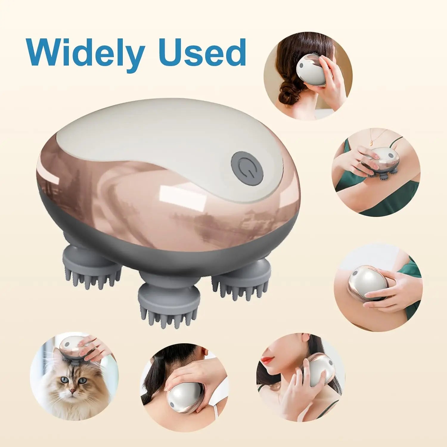 Electric Scalp Massager Handheld Portable Scalp Massager Head Scratcher for Full Body Massage Deep Clean and Stress Relax.