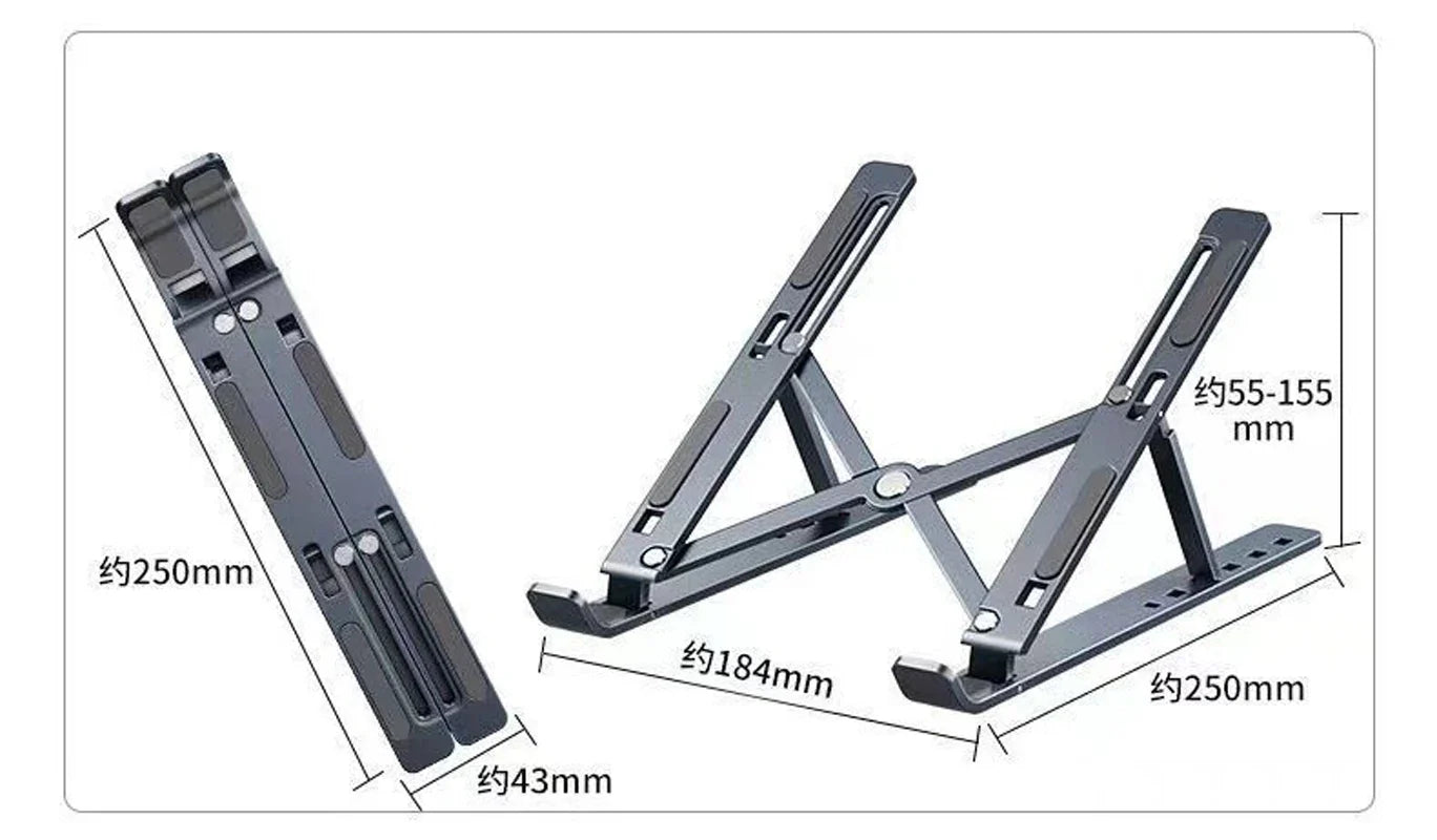 Free Shipping Laptop Stand Aluminum Alloy Computer Desktop Tablet Stand Folding And Lifting Portable Heat Dissipation Bracket