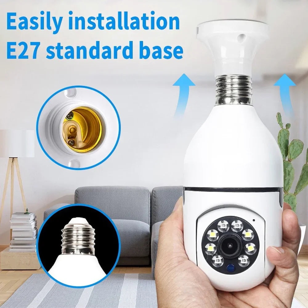 Intelligenc A6 Bulb Camera High-Definition Night Vision Security Monitoring 360 Degree Panoramic Indoor Wireless Wifi Camera E27