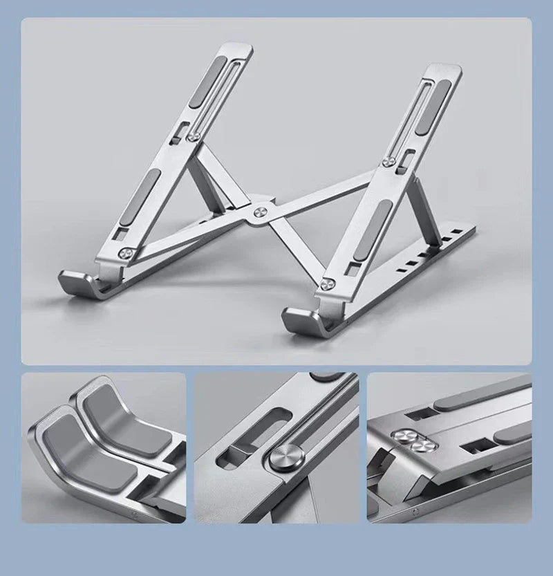 Free Shipping Laptop Stand Aluminum Alloy Computer Desktop Tablet Stand Folding And Lifting Portable Heat Dissipation Bracket