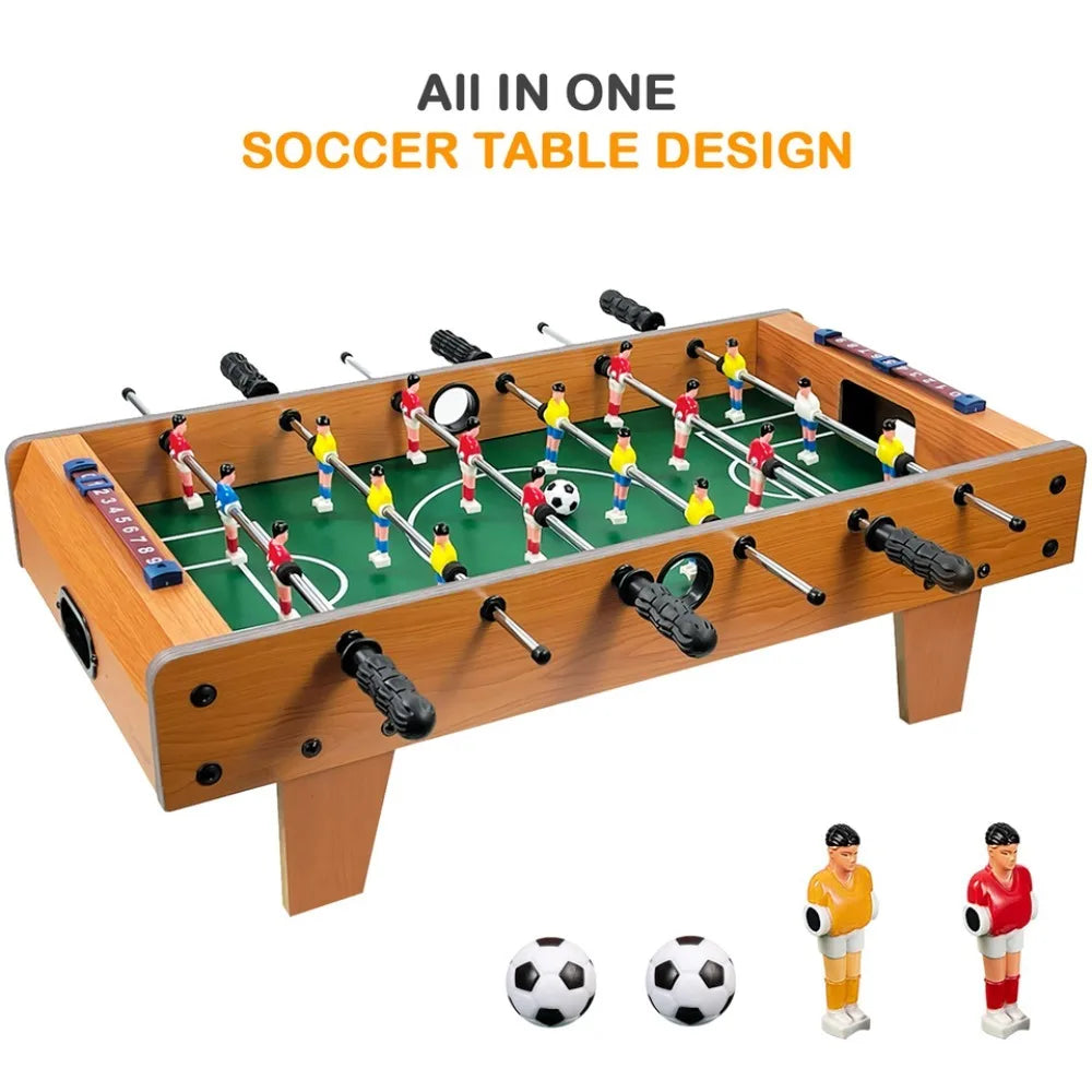 Football Table Mini Football Table Game Footballs Score Keepers Wood Soccer Table Top for Kids Family Night Parties Game Rooms