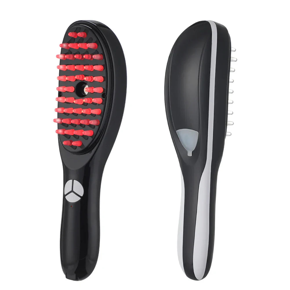 Electric Spray Massage Comb Hair Growth Vibration Head Massager Brush LED Anti Hair Loss Scalp Liquid Medicine Atomizing Comb