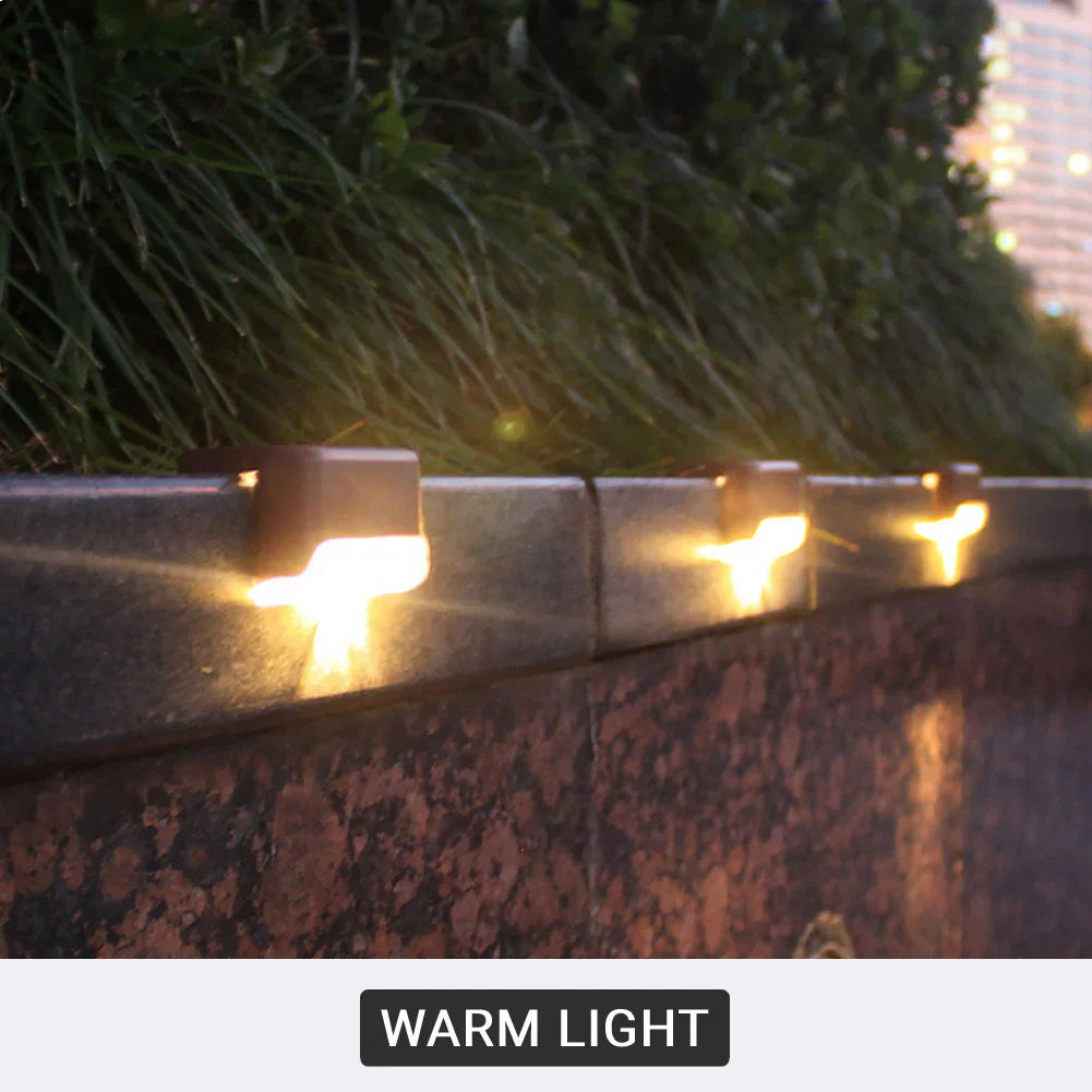 LED Solar Lights Outdoor Garden Lights IP65 Waterproof Solar Step Deck Light Lamp Sunlight Courtyard Decor Solar Garden Lights