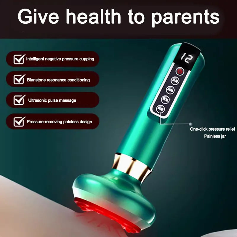 Electric multi-functional heating meridian dredging and absorbing device intelligent negative pressure heat compressor