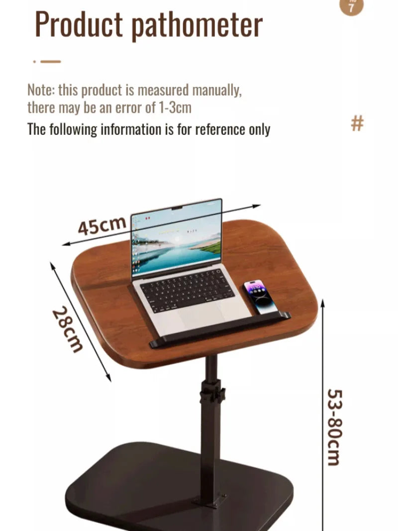 Dormitory Bedside Table Household foldable Mobile Lift Computer Desk Portable livingroom side table Bedroom Lazy Laptop Desk