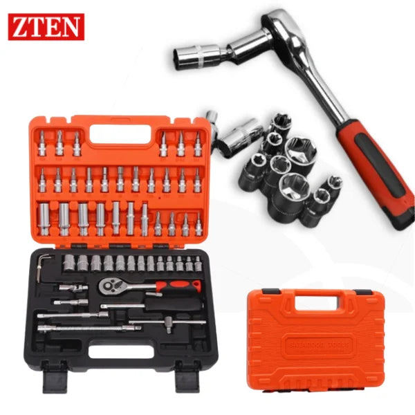 9-piece household and car hardware tool box set Small multi-function combination tool repair hand tool set