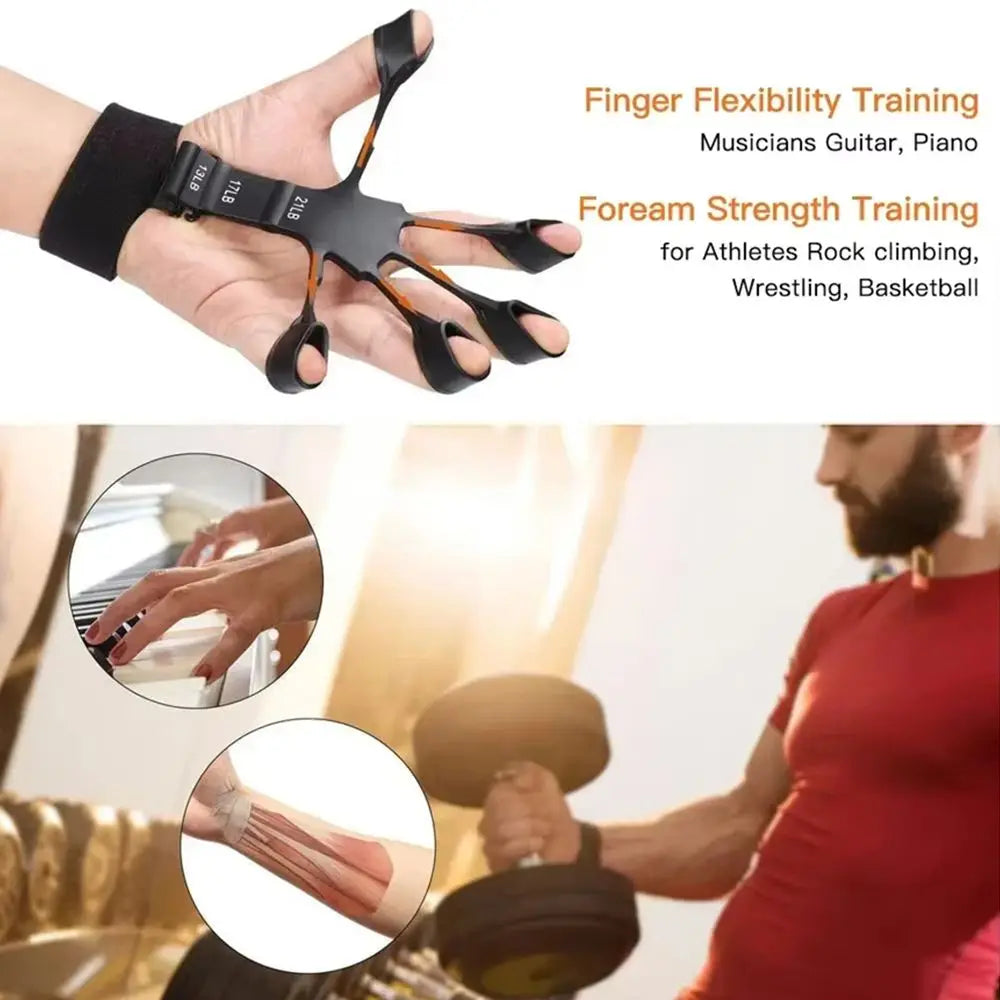 Grip Strength Trainer 6 Pack Forearm Strengthener Finger Stretcher Finger Exerciser Hand Gripper Strength Ring &amp; Stress Ball