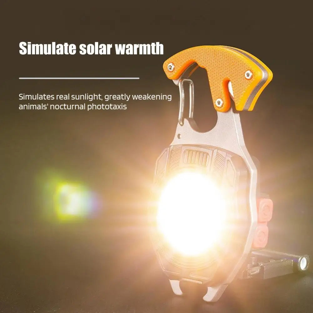 LED Keychain with Screwdrivers Bottle Opener Camping Work Light Emergency Lighting High Lumens Super Bright Mini Flashlight