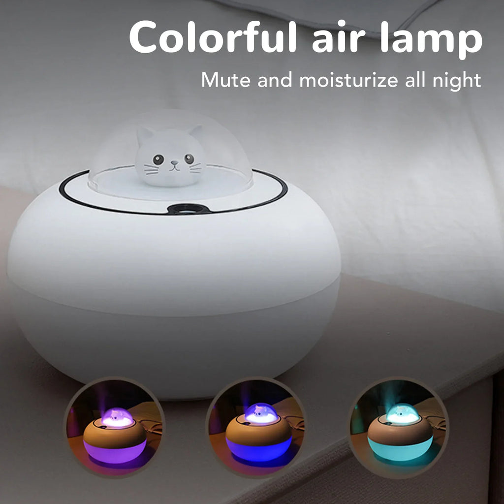 Humidifier Humidifier Cute Cat Sculpture Portable Quiet Desktop Air Humidifier for Home USB Plug in Humidifier