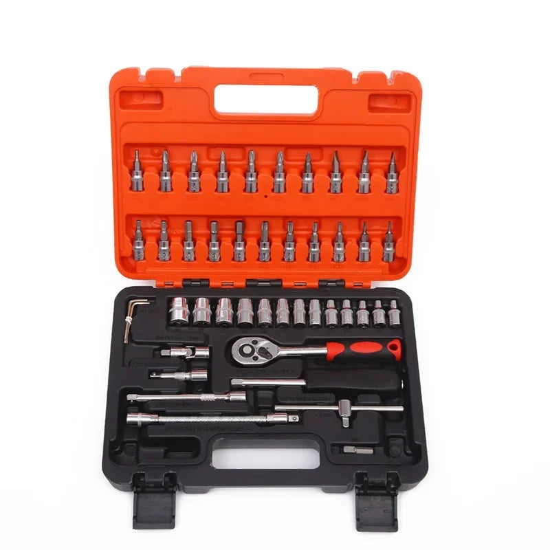 9-piece household and car hardware tool box set Small multi-function combination tool repair hand tool set