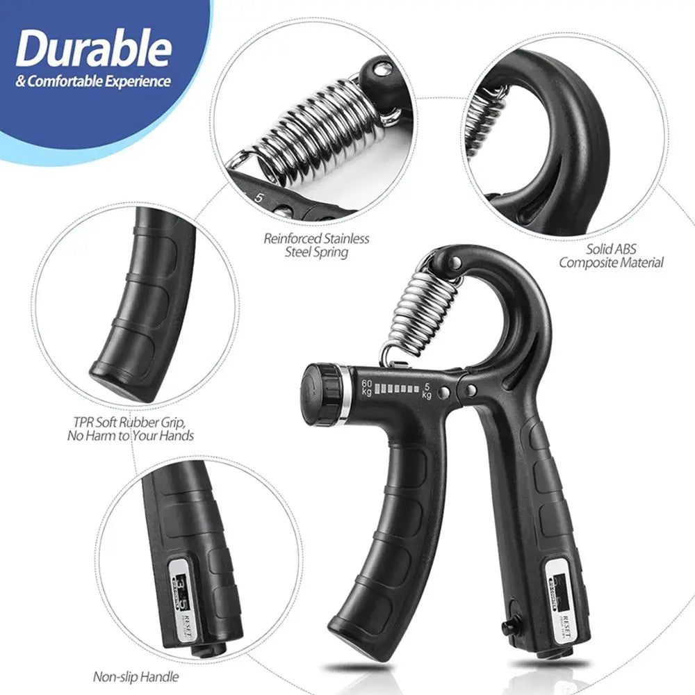 Grip Strength Trainer 6 Pack Forearm Strengthener Finger Stretcher Finger Exerciser Hand Gripper Strength Ring &amp; Stress Ball