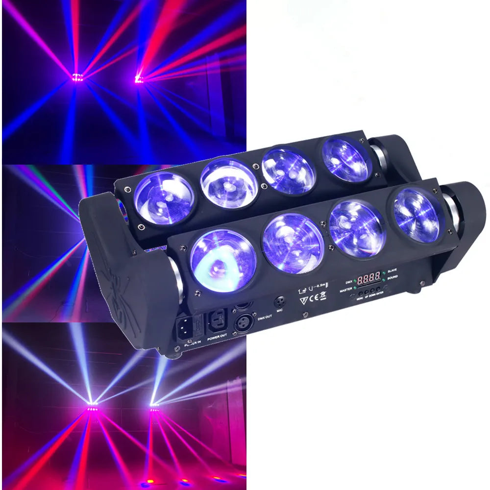 Led 8x15W 4in1 Spider Light RGBW Party DJ Beam Wash Moving Head DMX Controll Stage Effect