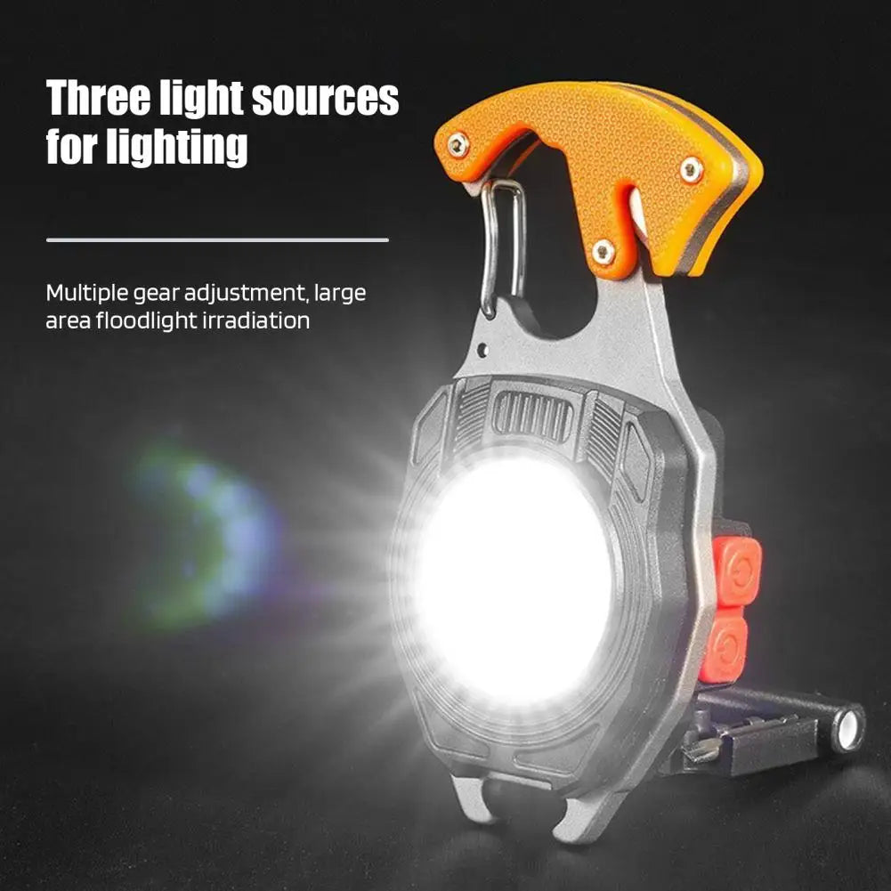 LED Keychain with Screwdrivers Bottle Opener Camping Work Light Emergency Lighting High Lumens Super Bright Mini Flashlight