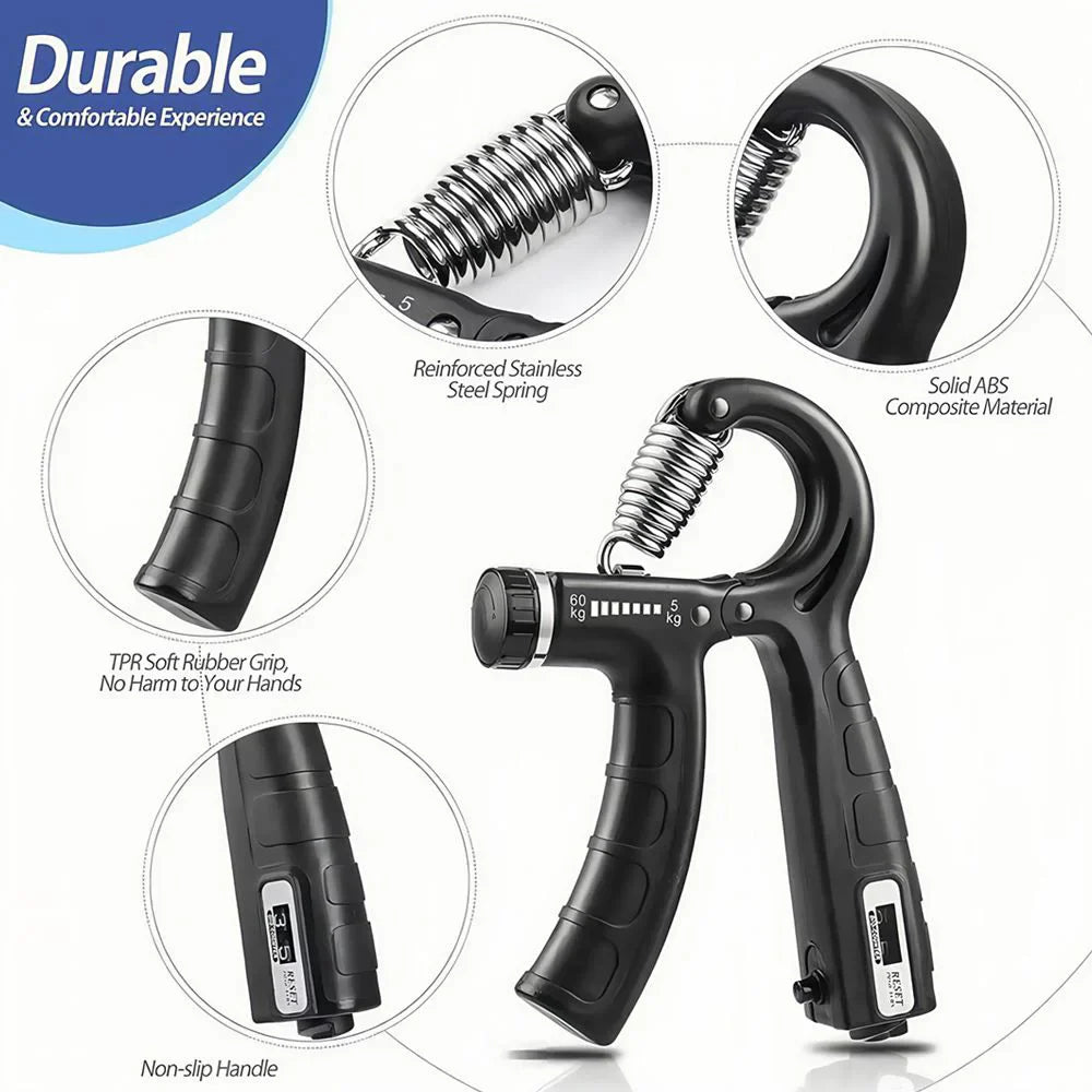 Grip Strength Trainer 6 Pack Forearm Strengthener Finger Stretcher Finger Exerciser Hand Gripper Strength Ring &amp; Stress Ball