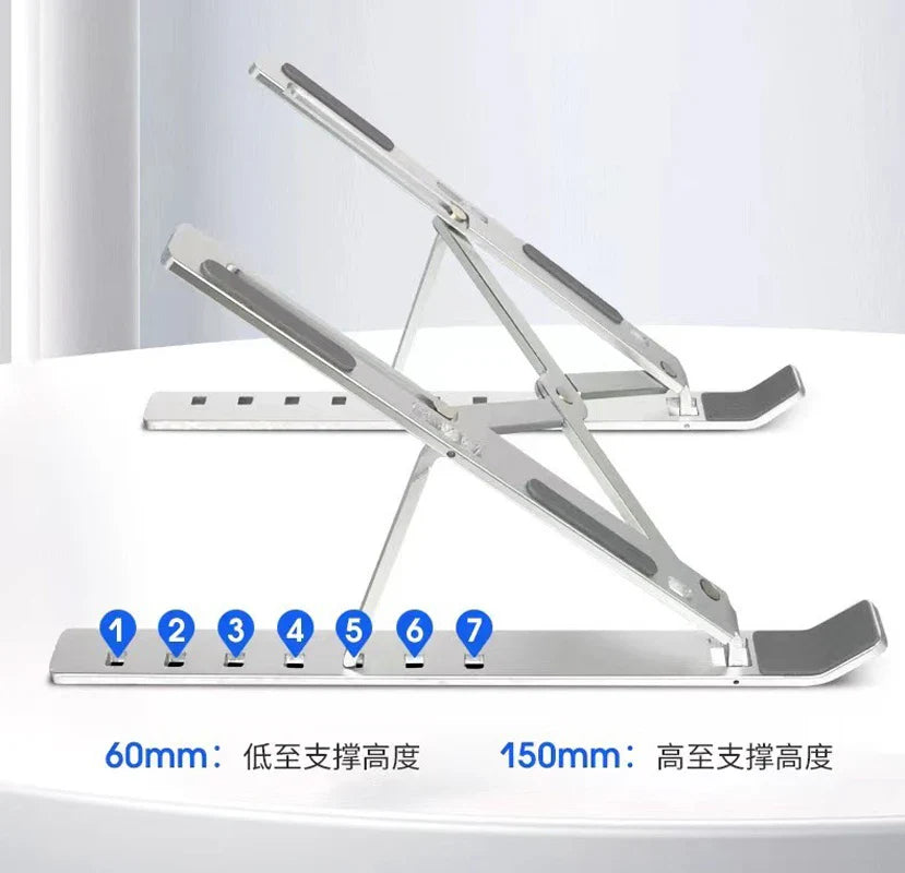 Free Shipping Laptop Stand Aluminum Alloy Computer Desktop Tablet Stand Folding And Lifting Portable Heat Dissipation Bracket