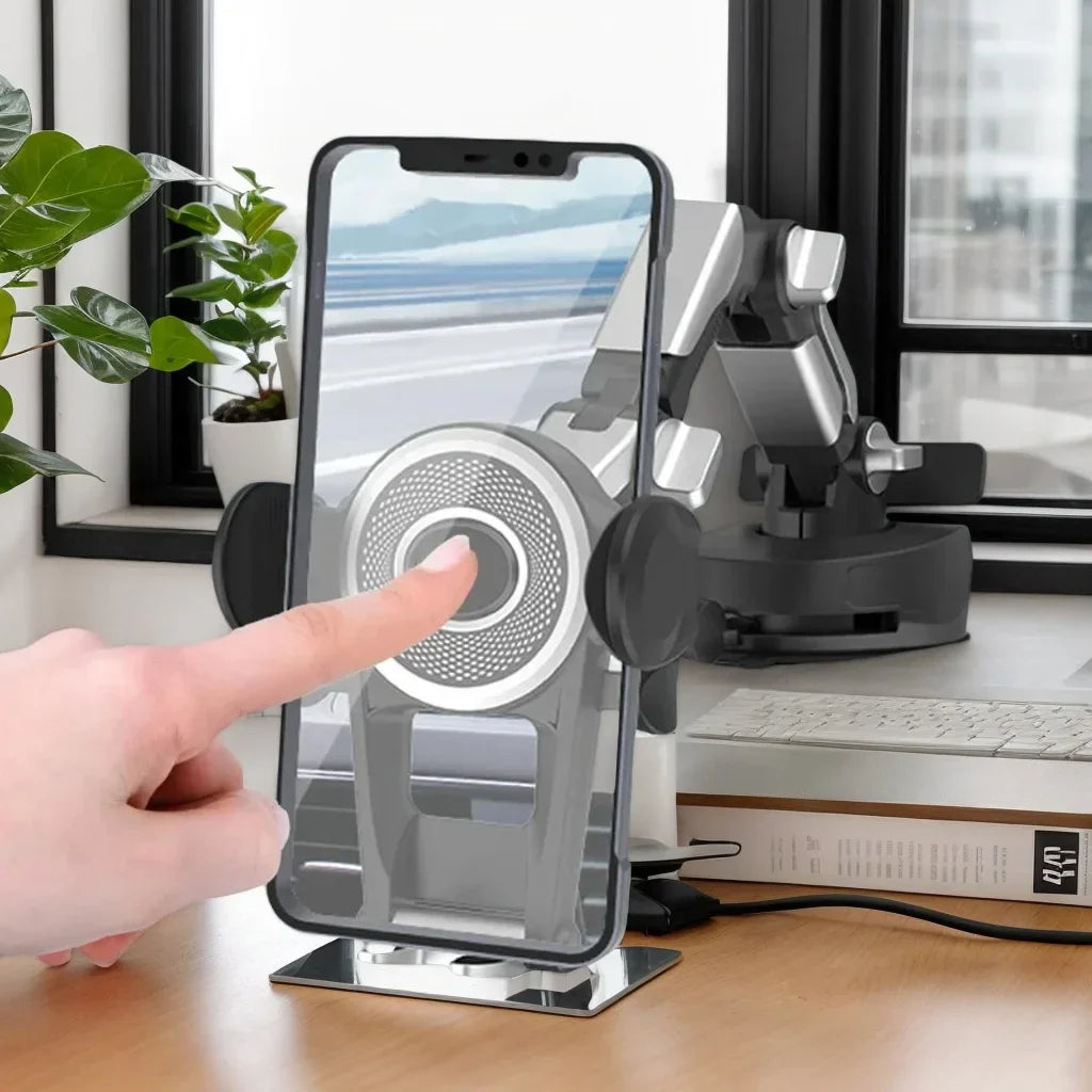 Left &amp; Right Adjustable Rotating Car Phone Stand – Desktop &amp; Navigation Phone Holder Accessory