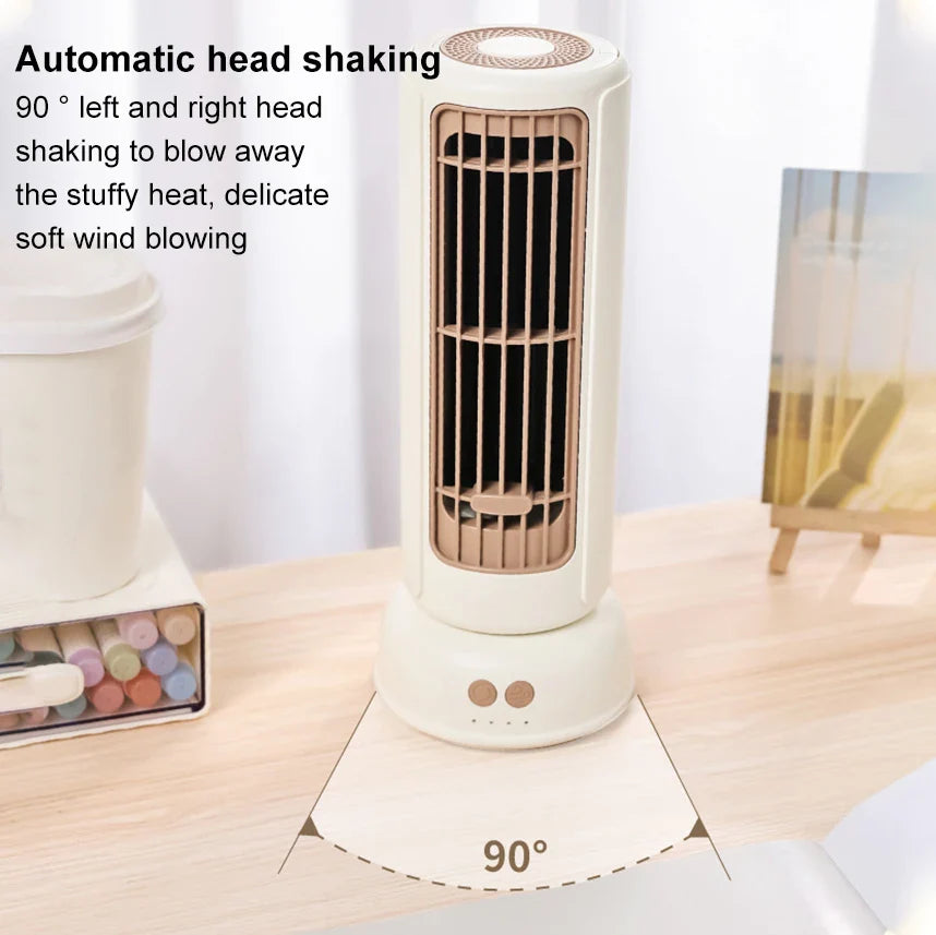 Desktop Mini Tower Fan with 3 Speeds &amp; 90° Oscillation Desk Fan Quiet Cooling Fan Cooler Fan for Home Office Desktop Bedroom