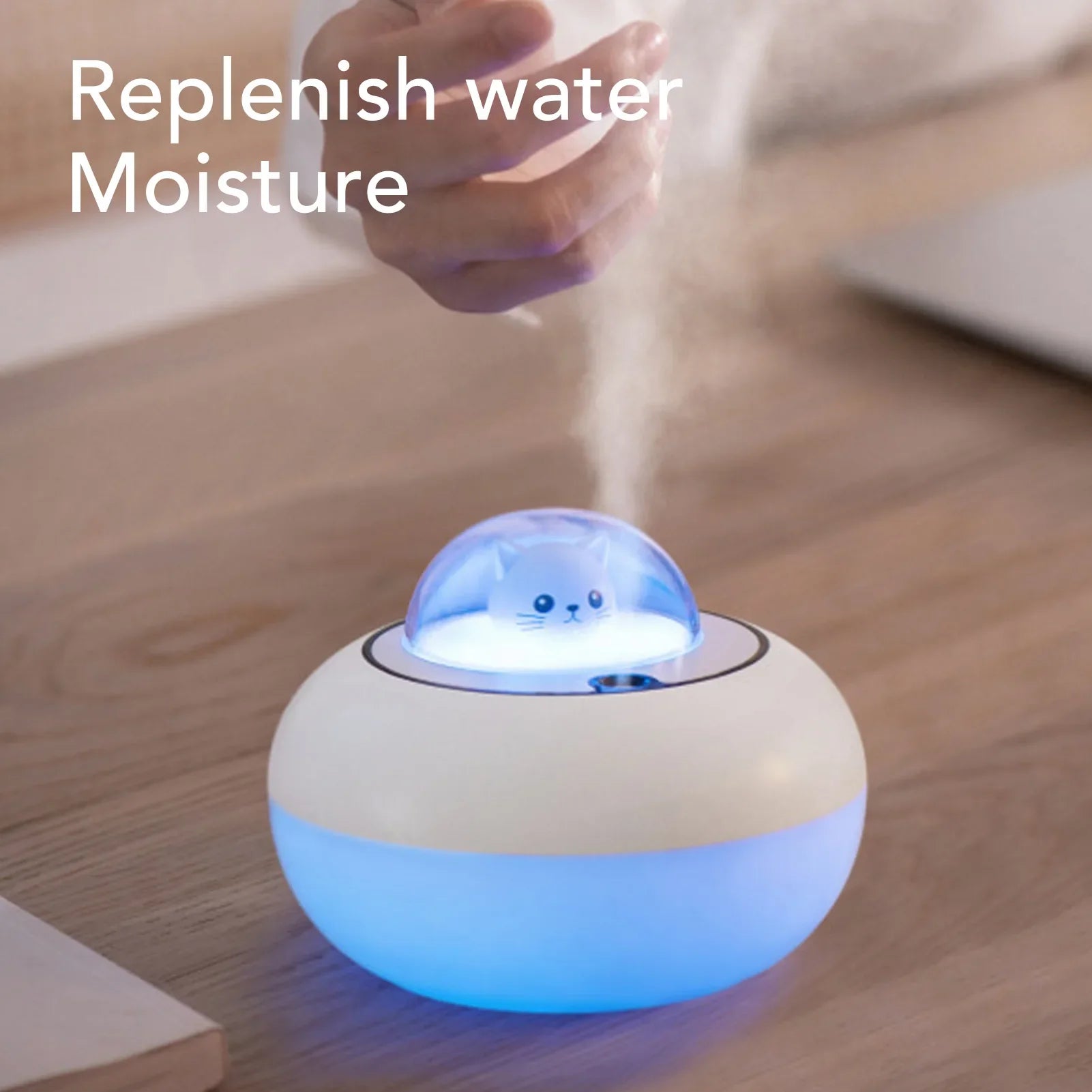 Humidifier Humidifier Cute Cat Sculpture Portable Quiet Desktop Air Humidifier for Home USB Plug in Humidifier