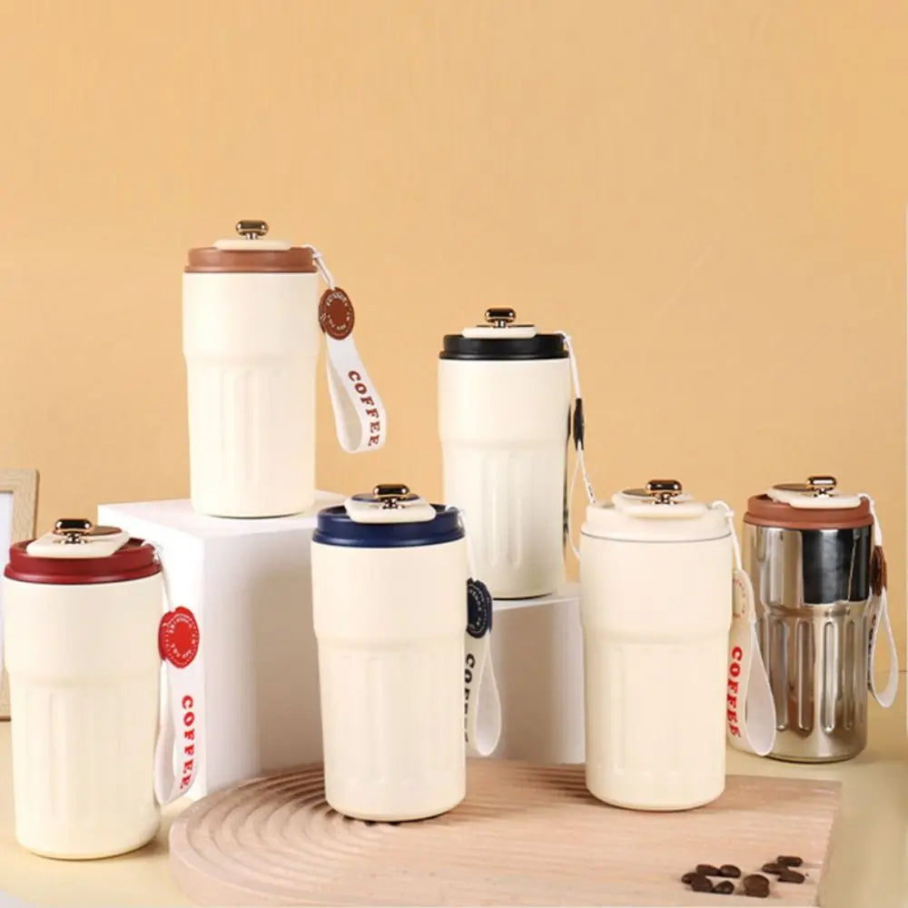 Gift 450ML Thermal Water Bottle Portable Large Capacity Coffee Thermos Cup Digital Intelligent Drinking Bottle Kitchen Supplies