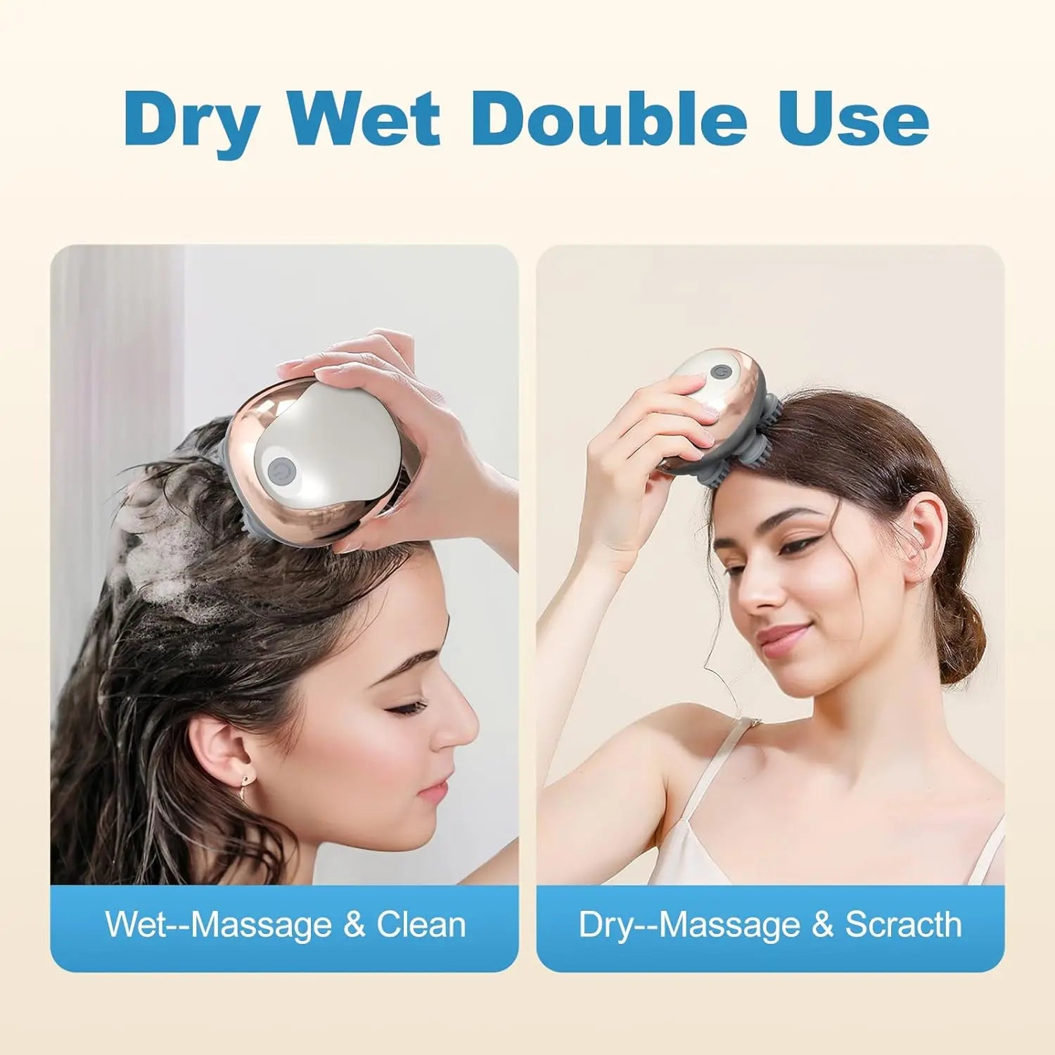 Electric Scalp Massager Handheld Portable Scalp Massager Head Scratcher for Full Body Massage Deep Clean and Stress Relax.