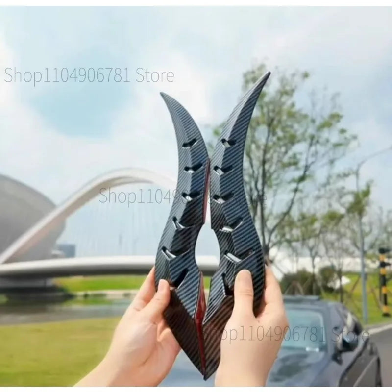 FOR Volkswagen LAVIDA 2008-2025 New Dragon Horn shaped Car Exterior Decoration (Arc Light Speed ​​Flow Fin)