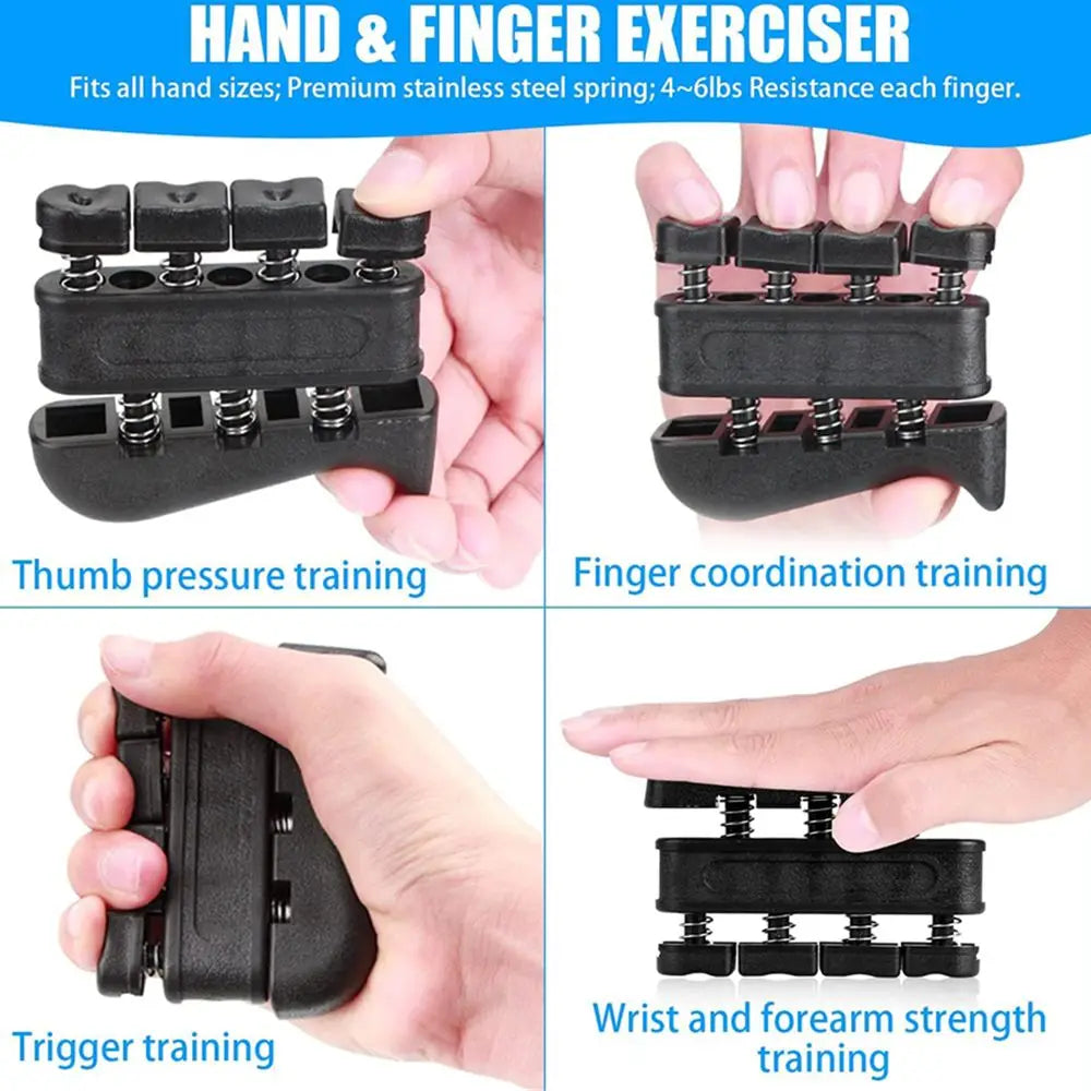 Grip Strength Trainer 6 Pack Forearm Strengthener Finger Stretcher Finger Exerciser Hand Gripper Strength Ring &amp; Stress Ball