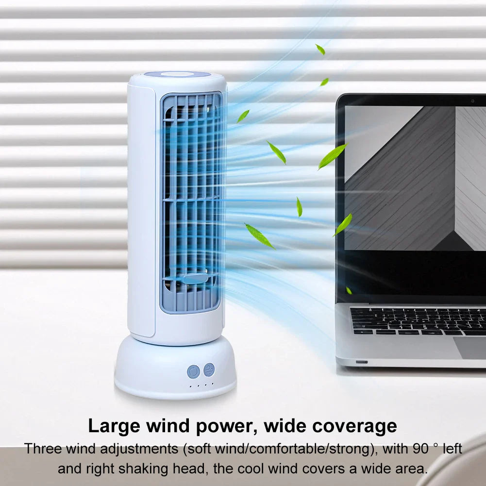 Desktop Mini Tower Fan with 3 Speeds &amp; 90° Oscillation Desk Fan Quiet Cooling Fan Cooler Fan for Home Office Desktop Bedroom