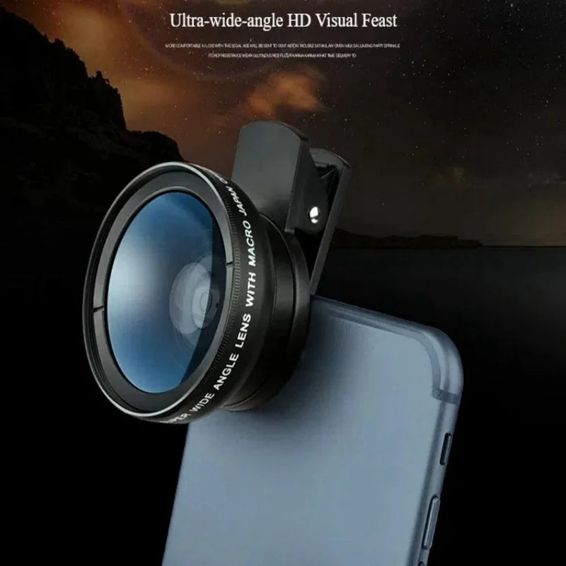 Multi Functions Universal Mobile Phone 37MM 0.45X Wide Angle &amp; 12.5x Macro Len Kit HD Camera Lens for Phone Android Cellphone